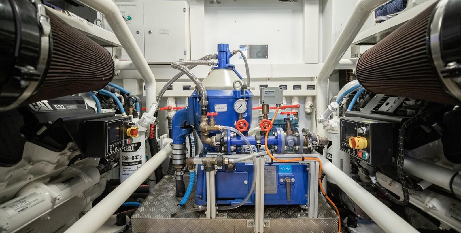a close-up of a machine aboard OCEAN Z Yacht for Sale