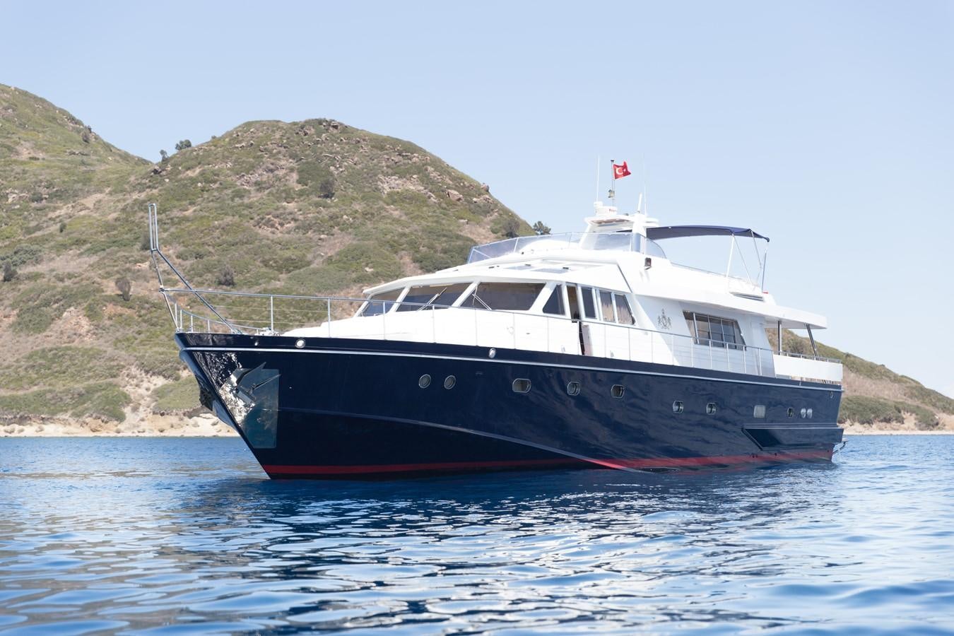 a boat on the water aboard ENIGMA BLUE Yacht for Sale
