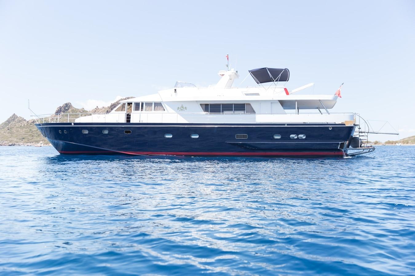 a boat in the water aboard ENIGMA BLUE Yacht for Sale