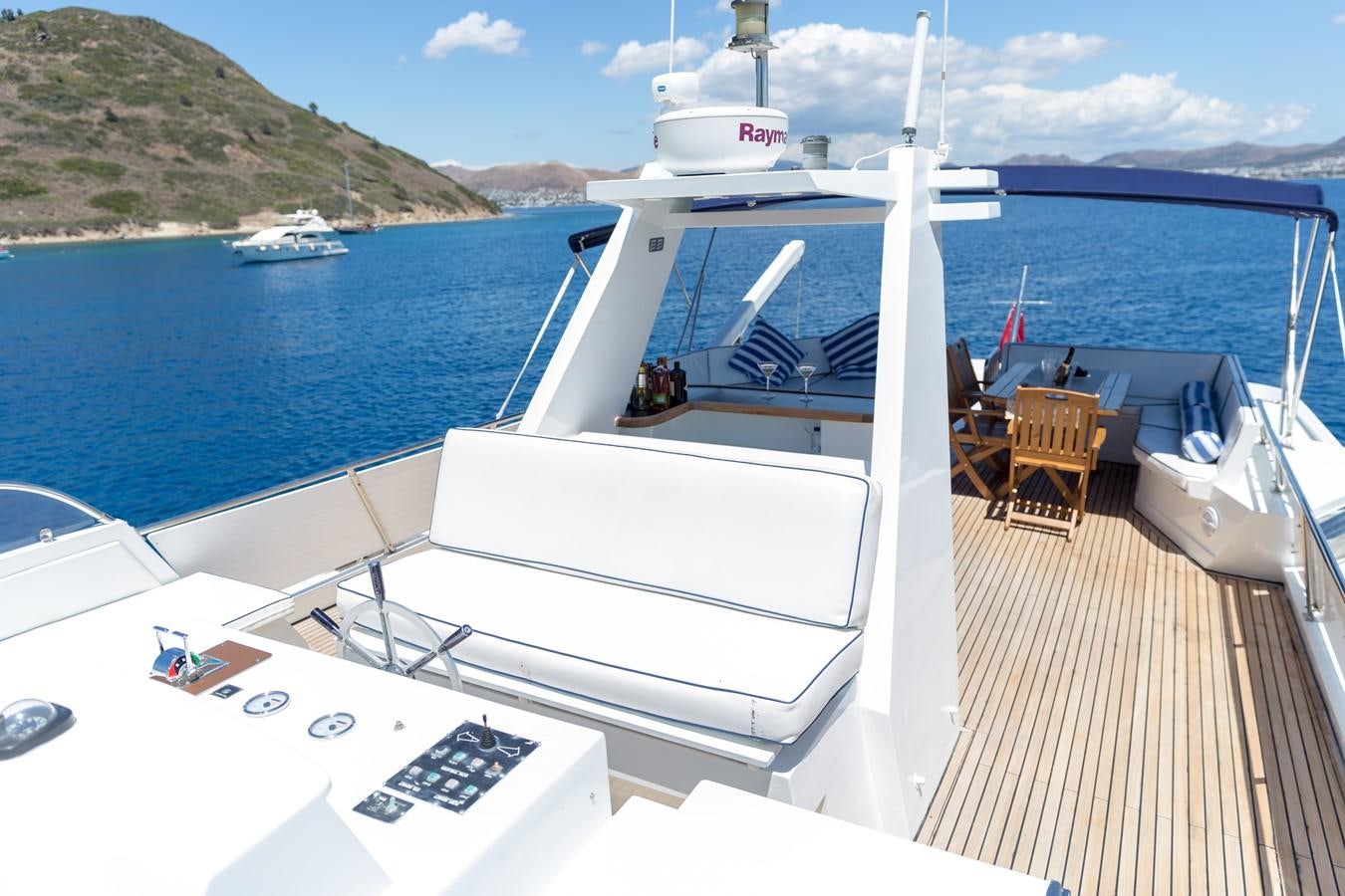 a boat on the water aboard ENIGMA BLUE Yacht for Sale