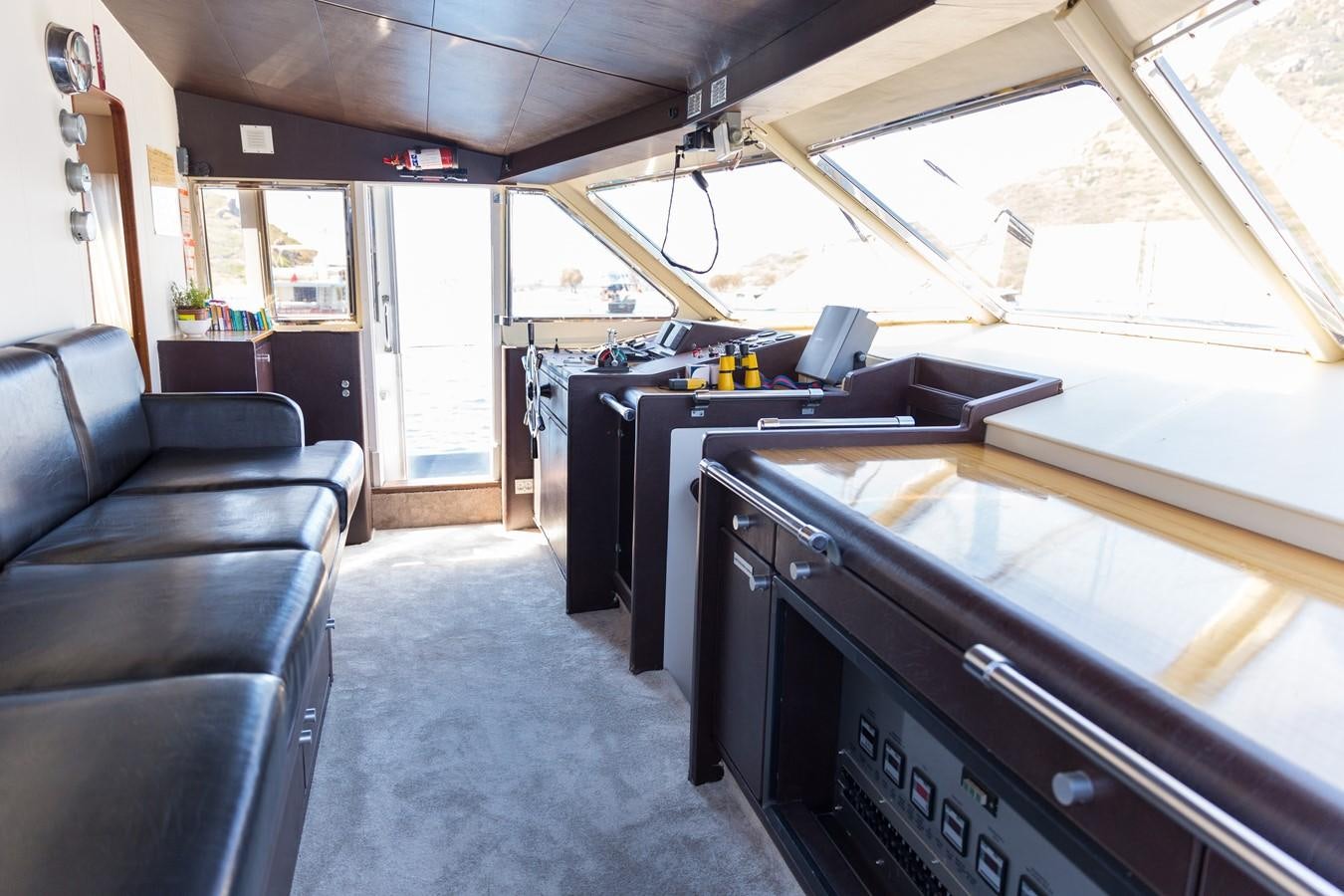 inside of a vehicle aboard ENIGMA BLUE Yacht for Sale