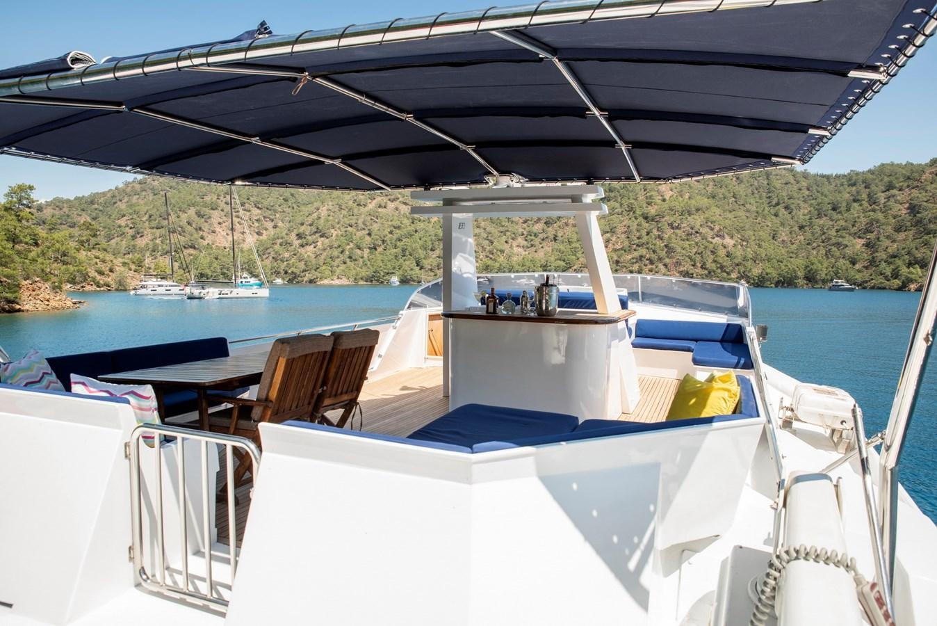 a boat on the water aboard ENIGMA BLUE Yacht for Sale