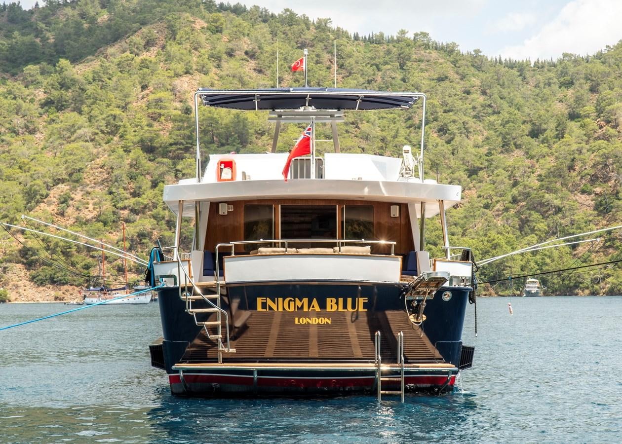 a boat on the water aboard ENIGMA BLUE Yacht for Sale