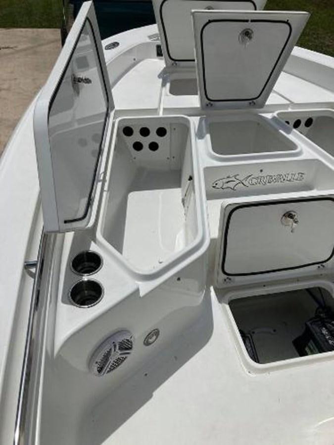 a close-up of a white car aboard 2018 CREVALLE  Yacht for Sale