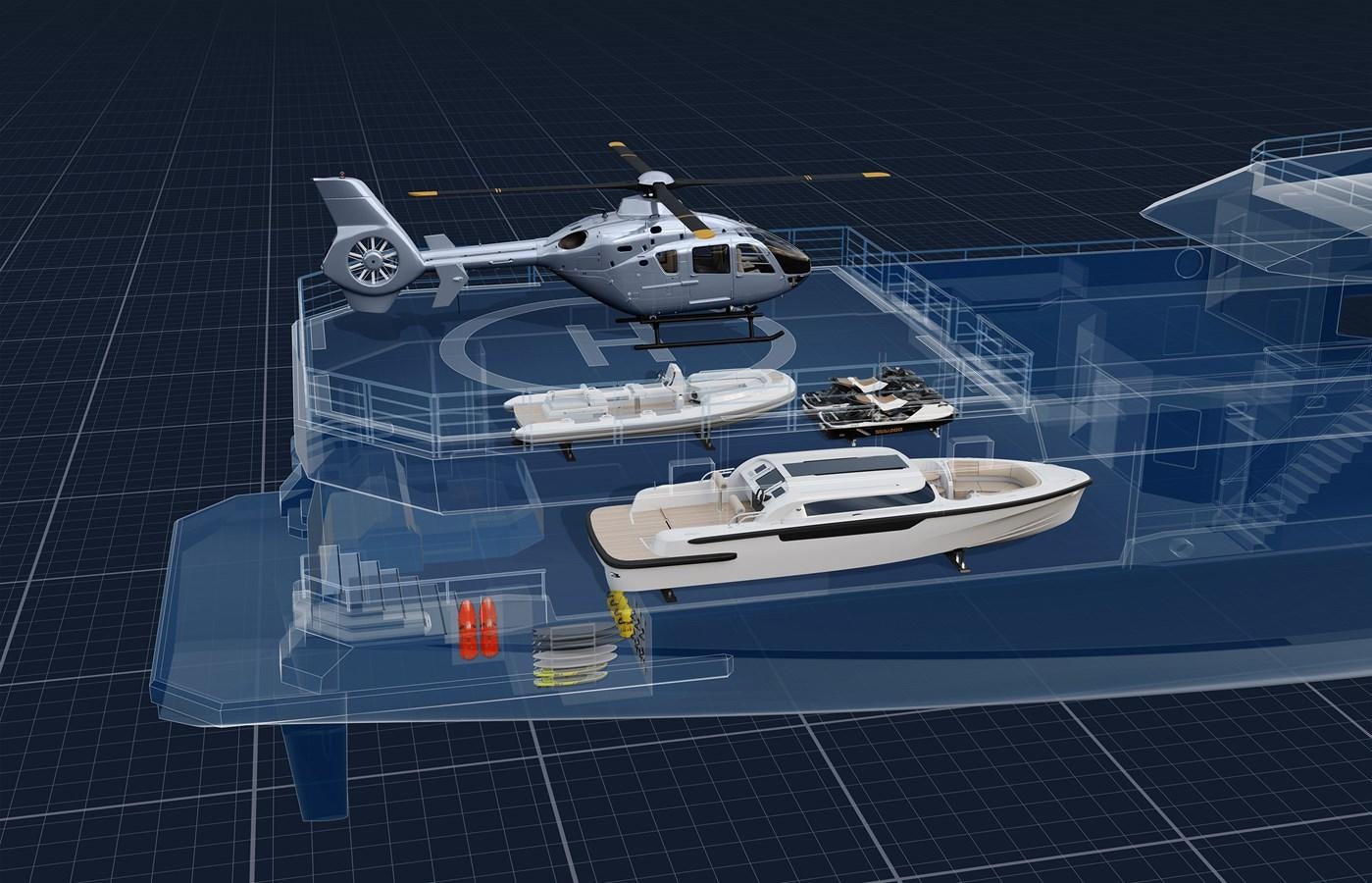 diagram, engineering drawing aboard SEAXPLORER 60 Yacht for Sale