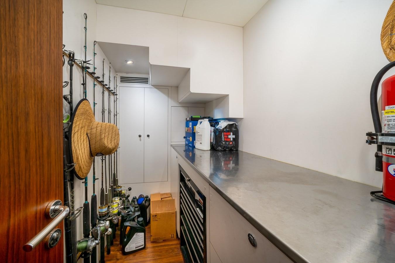a kitchen with a countertop aboard SEA N SEA Yacht for Charter