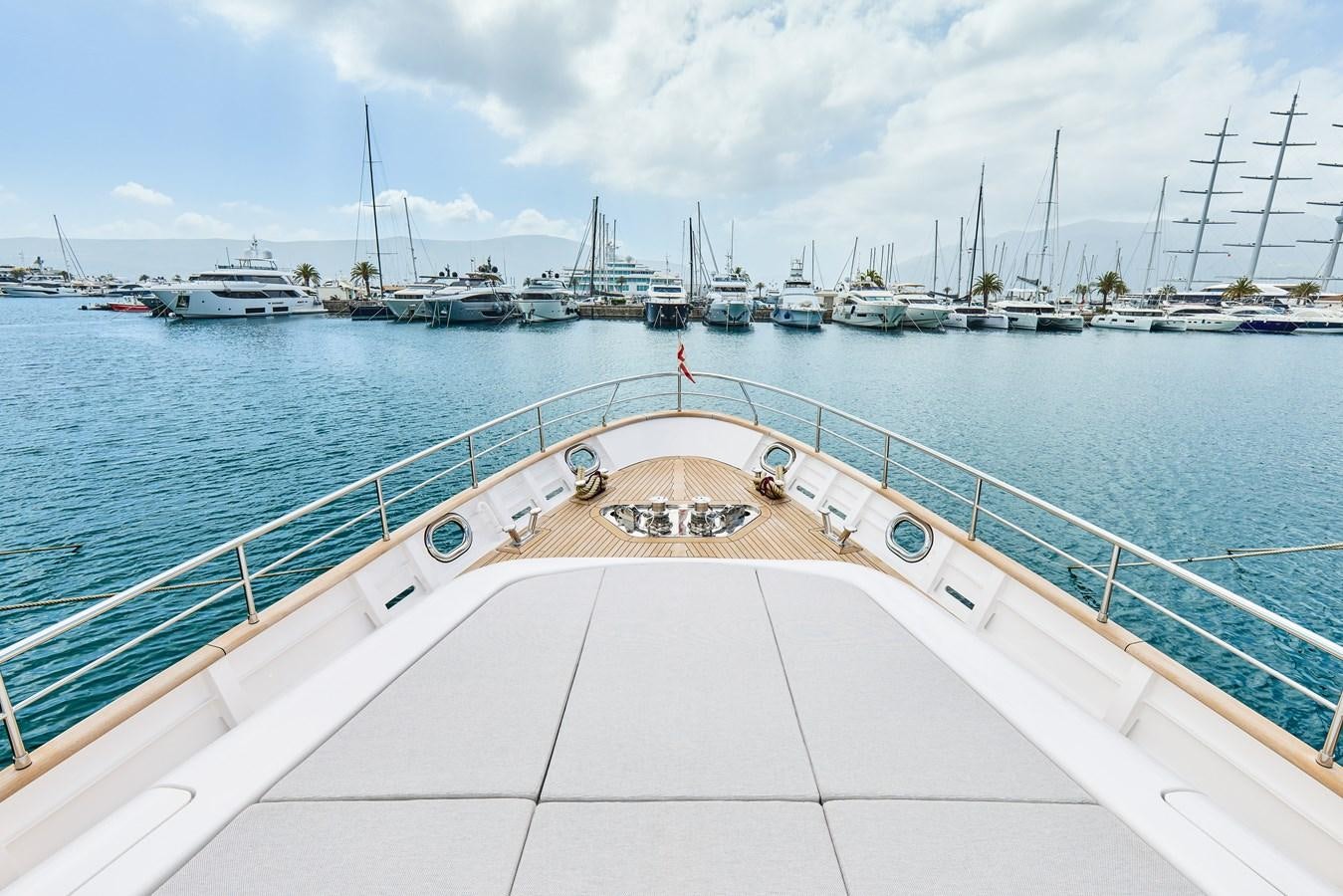 a large ship in the water aboard STEEL TRANSATLANTIC NAVETTA 2022 "TEMBEA" Yacht for Sale