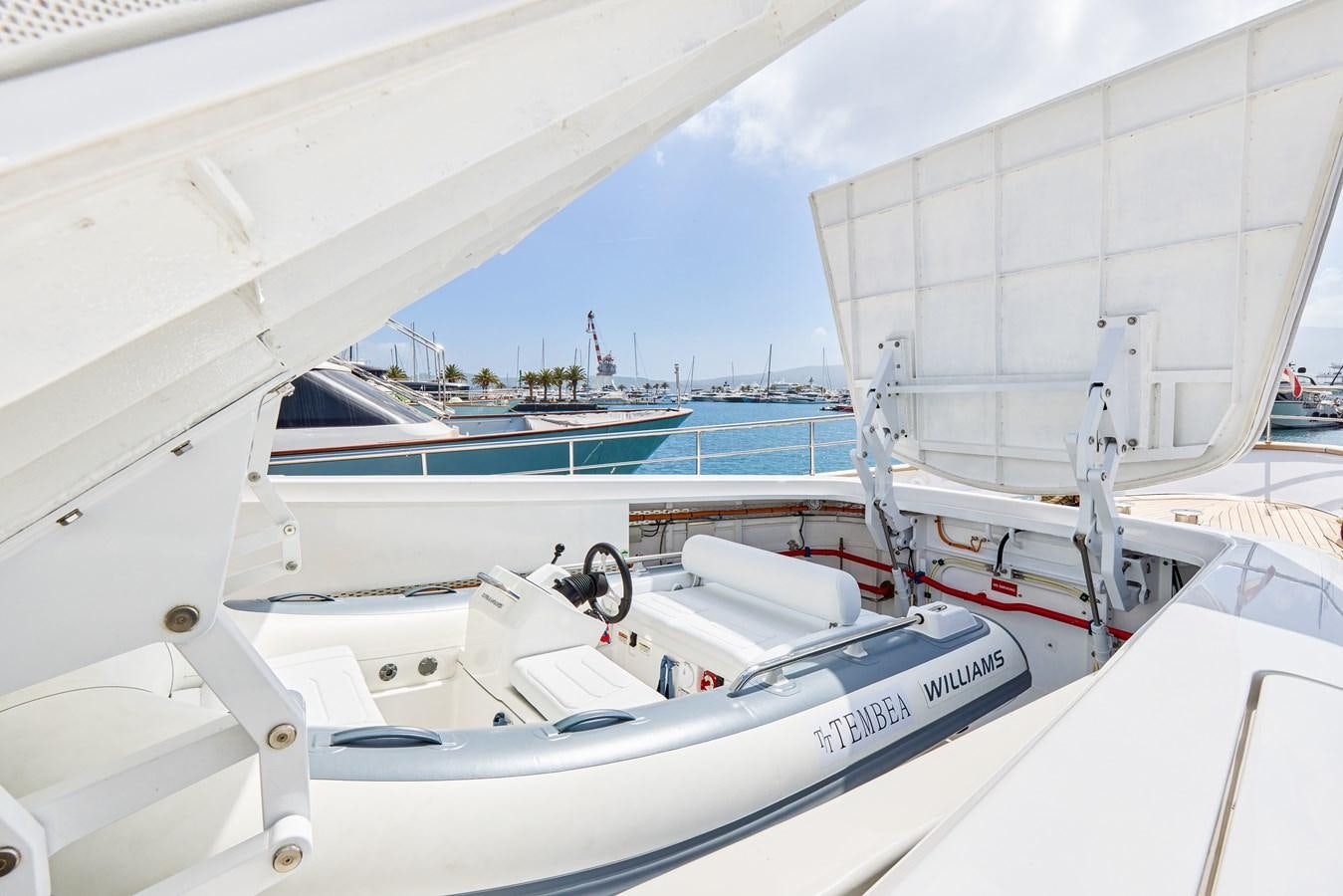 a group of boats in a harbor aboard STEEL TRANSATLANTIC NAVETTA 2022 "TEMBEA" Yacht for Sale