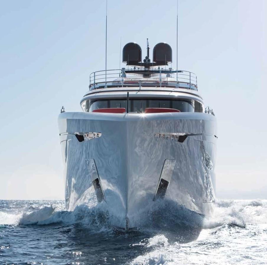 a large white boat in the ocean aboard EUPHORIA II Yacht for Sale