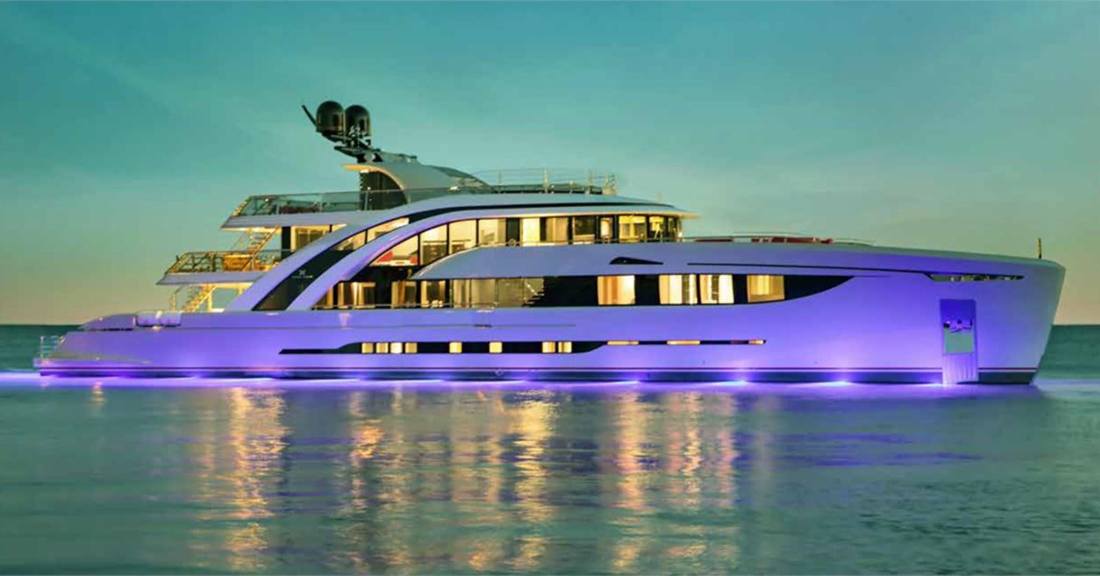 a large boat on the water aboard EUPHORIA II Yacht for Sale