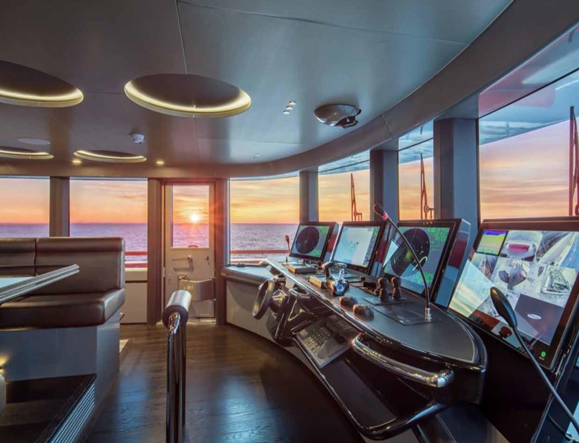 inside of a vehicle with computers aboard EUPHORIA II Yacht for Sale