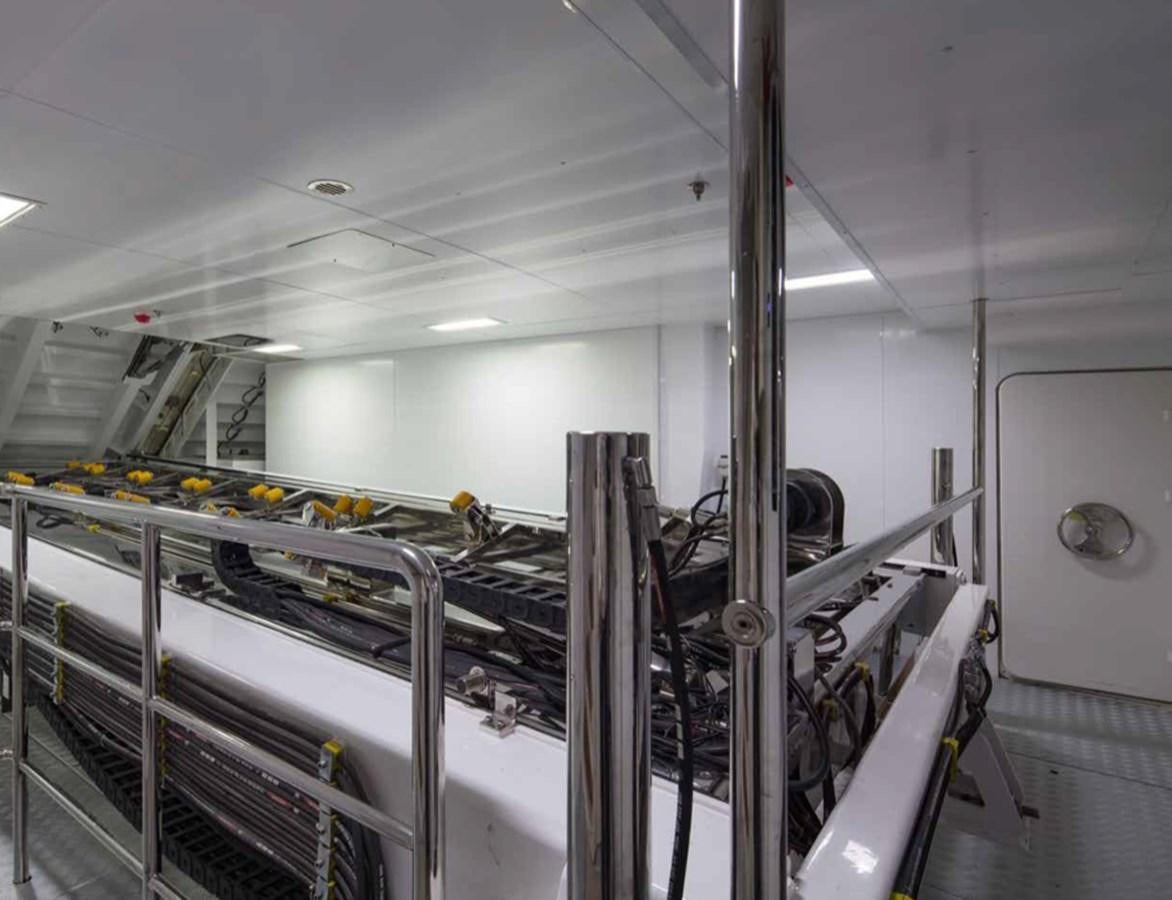 a factory with several machines aboard EUPHORIA II Yacht for Sale
