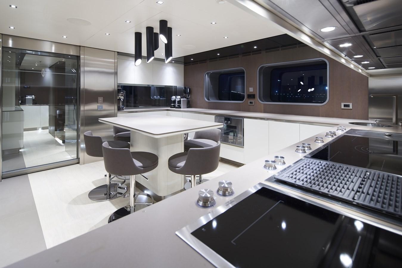 a room with a desk and a computer aboard SP1 Yacht for Sale