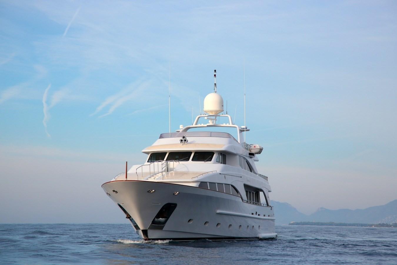 a boat in the water aboard INOUIS Yacht for Sale
