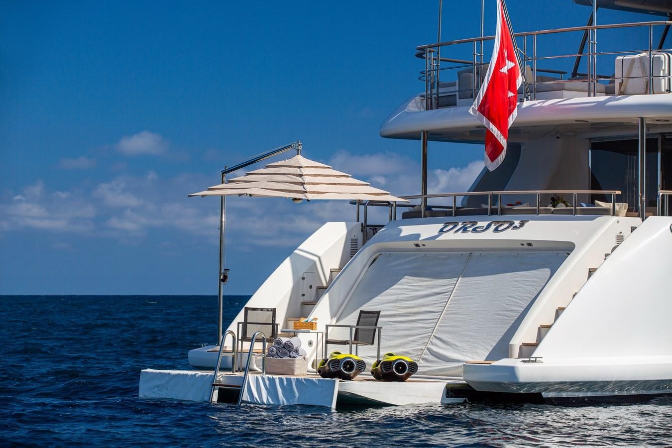 a boat on the water aboard ORSO 3 Yacht for Sale