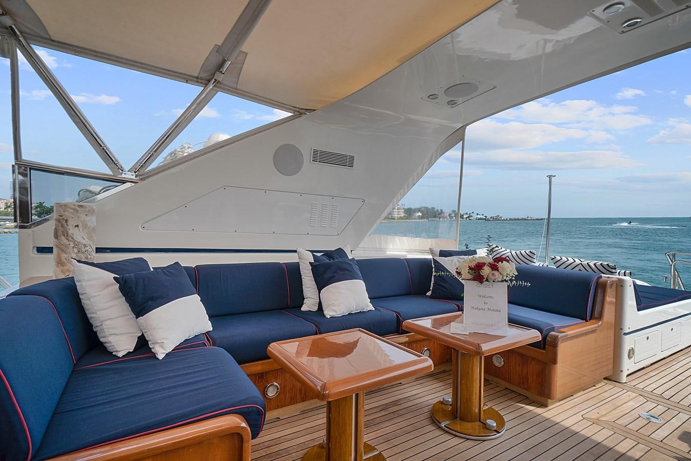 inside of a boat aboard HAKUNA MATATA Yacht for Sale