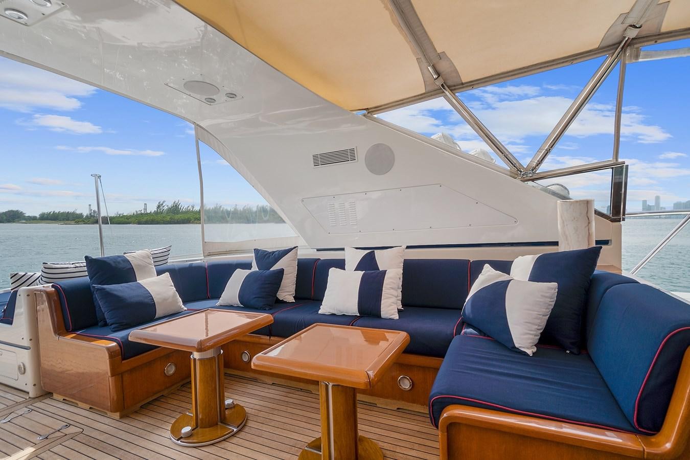 inside of a tent aboard HAKUNA MATATA Yacht for Sale