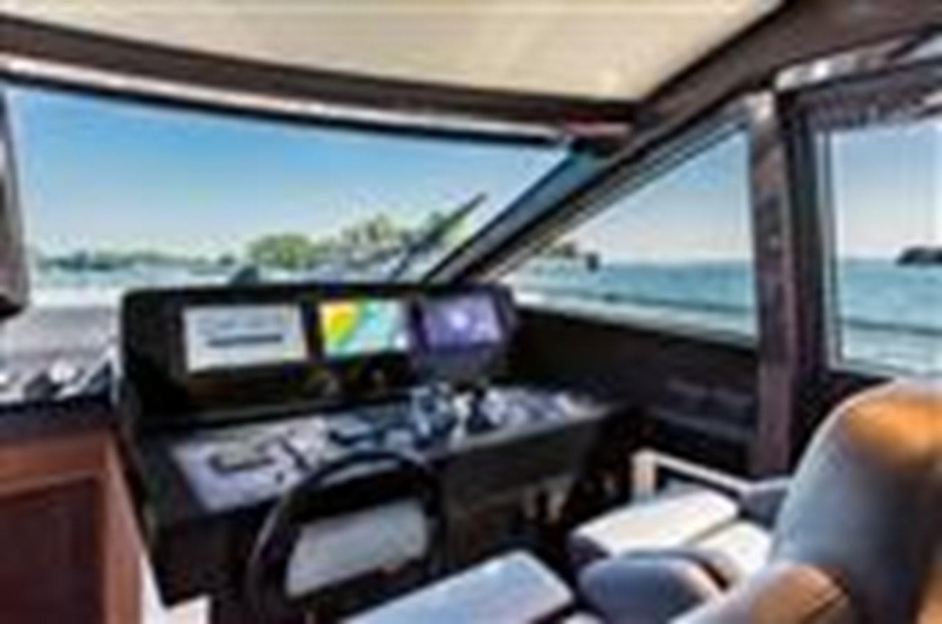 inside of a car aboard FERRETTI YACHTS 670  Yacht for Sale