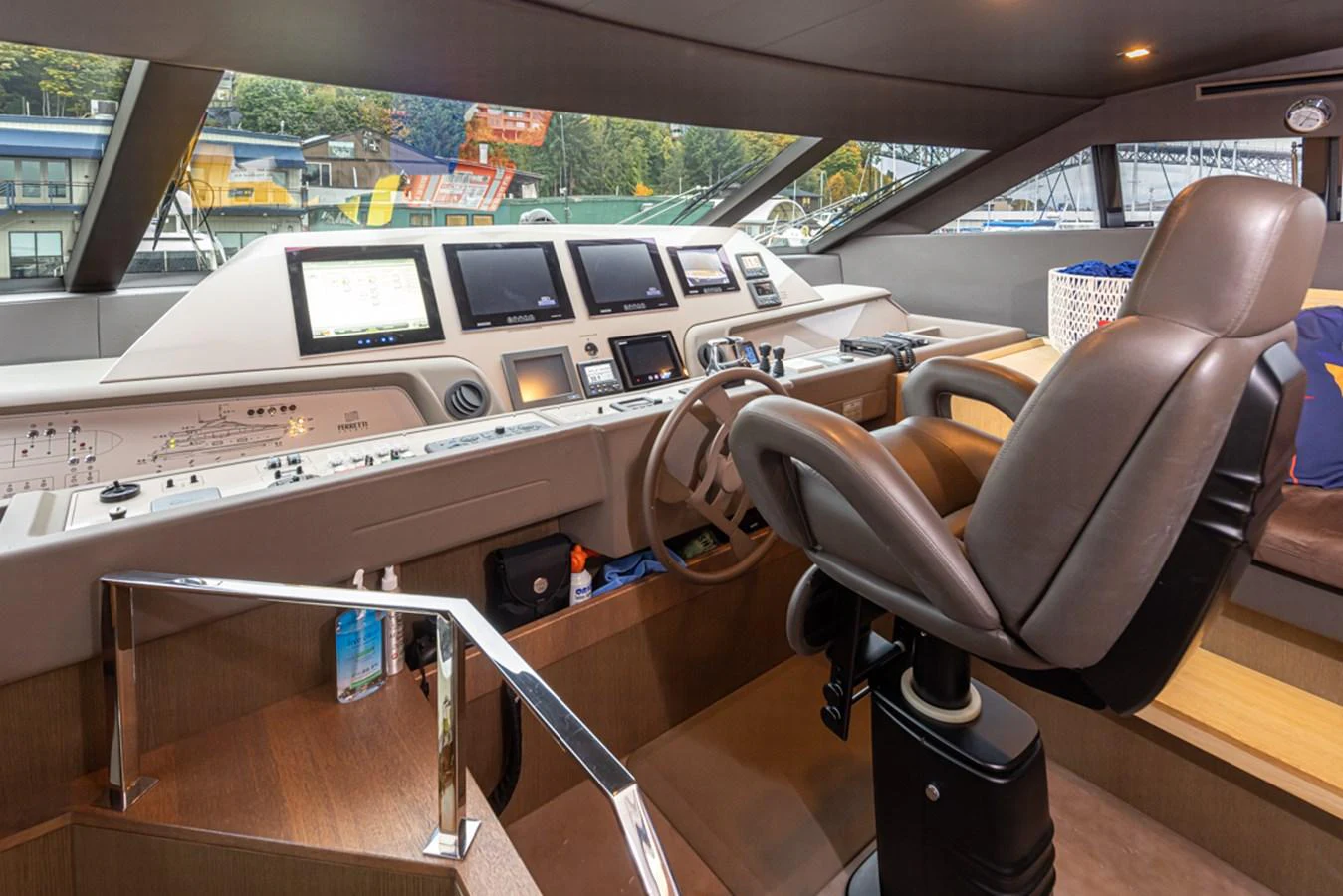 a large airplane with a large display aboard SOL SHINE Yacht for Sale