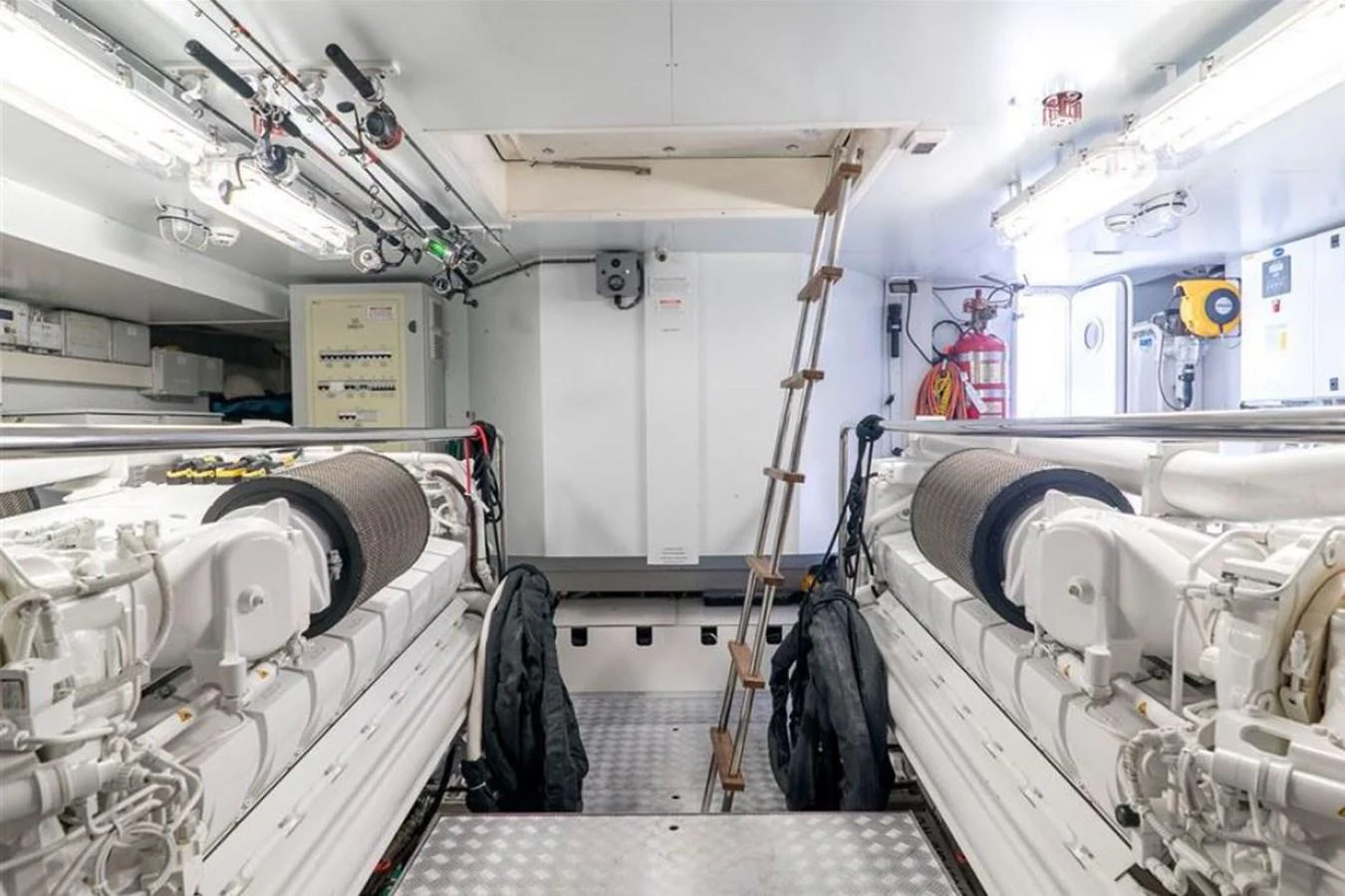 a room with machinery aboard SOL SHINE Yacht for Sale