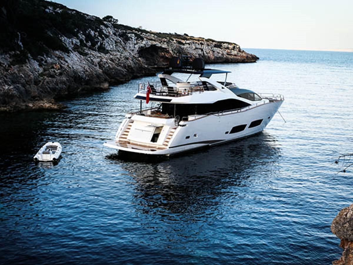 a boat on the water aboard 28M Yacht for Sale