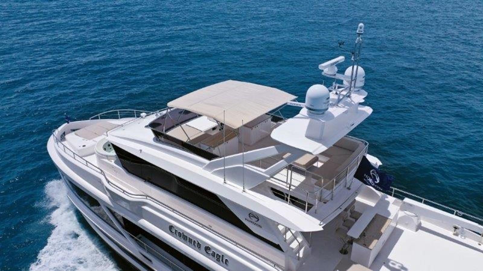 a boat on the water aboard CROWNED EAGLE Yacht for Sale