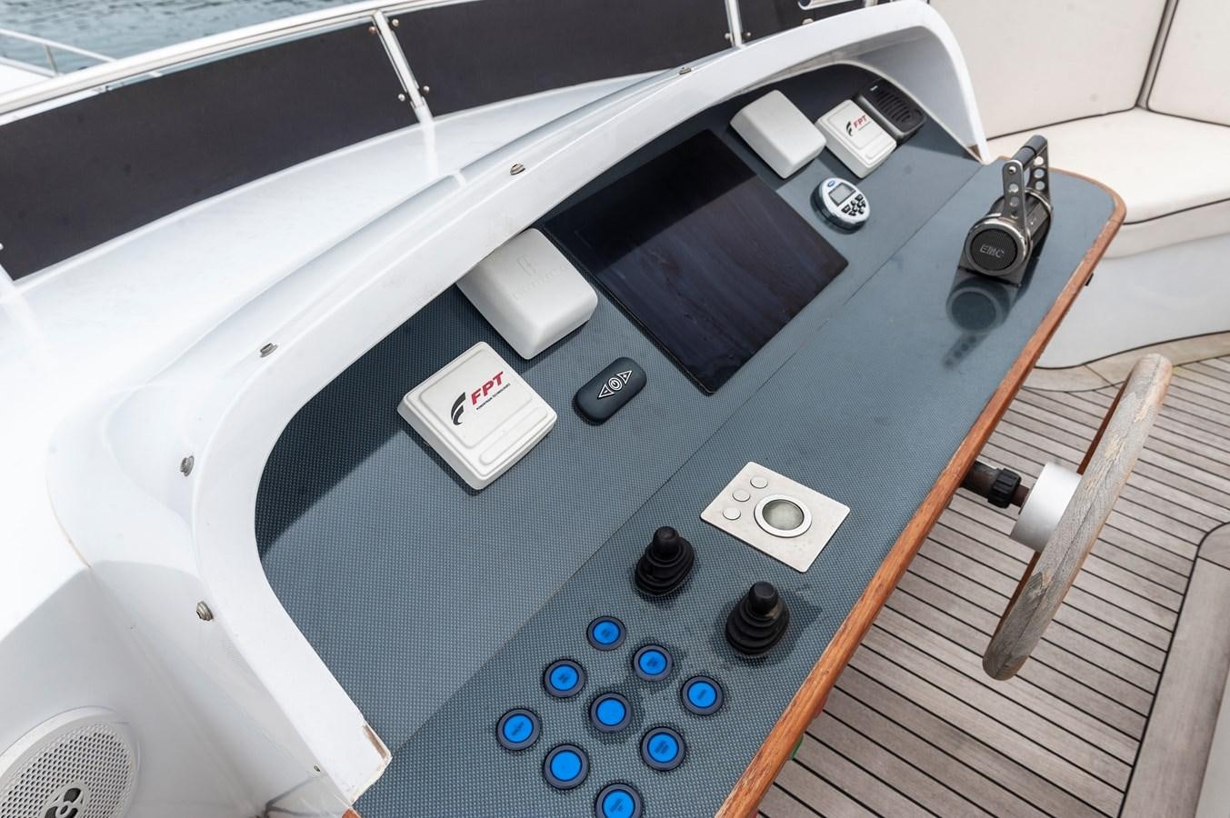 a white car with a black panel aboard ANGELS Yacht for Sale