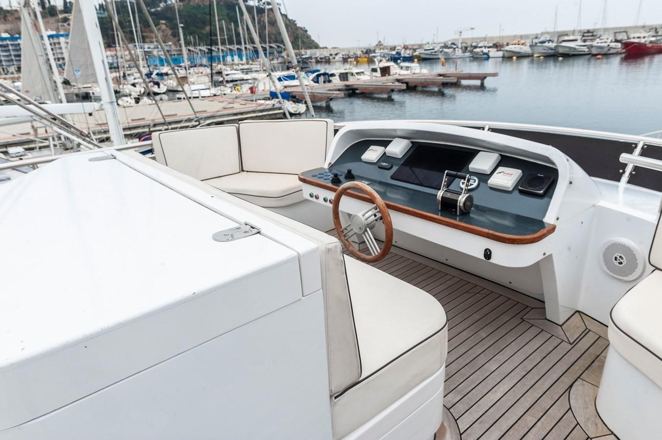 a boat on a deck aboard ANGELS Yacht for Sale
