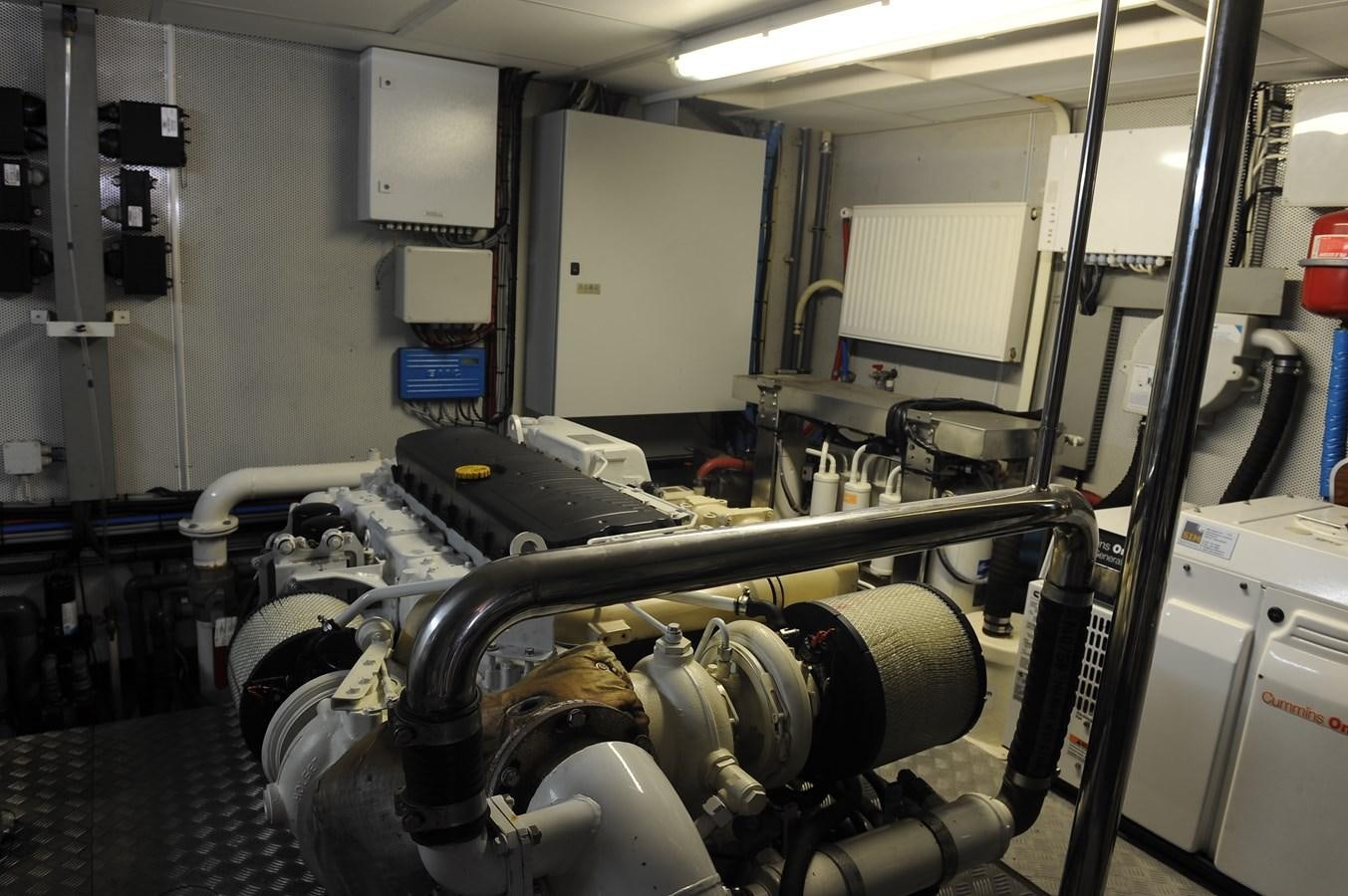 a machine with a machine aboard ANGELS Yacht for Sale
