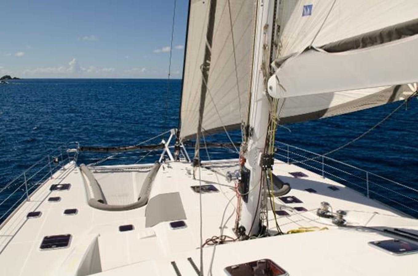 a sailboat on the water aboard 74' PRIVILEGE 2010 Yacht for Sale