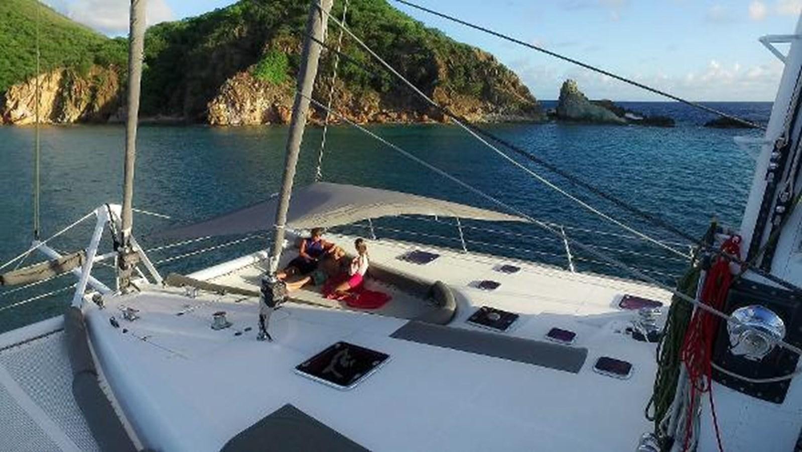 a group of people on a boat aboard 74' PRIVILEGE 2010 Yacht for Sale