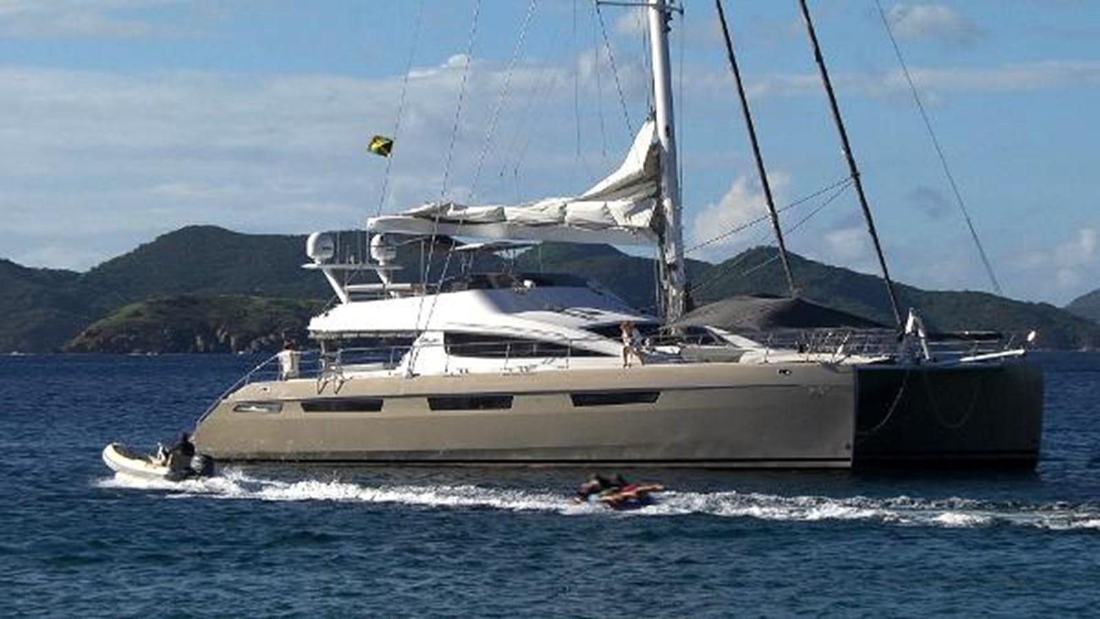 a boat on the water aboard 74' PRIVILEGE 2010 Yacht for Sale