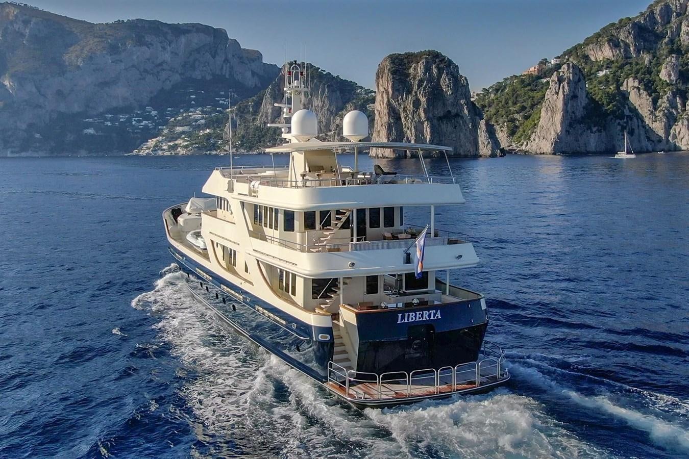 a boat on the water aboard LIBERTA Yacht for Sale