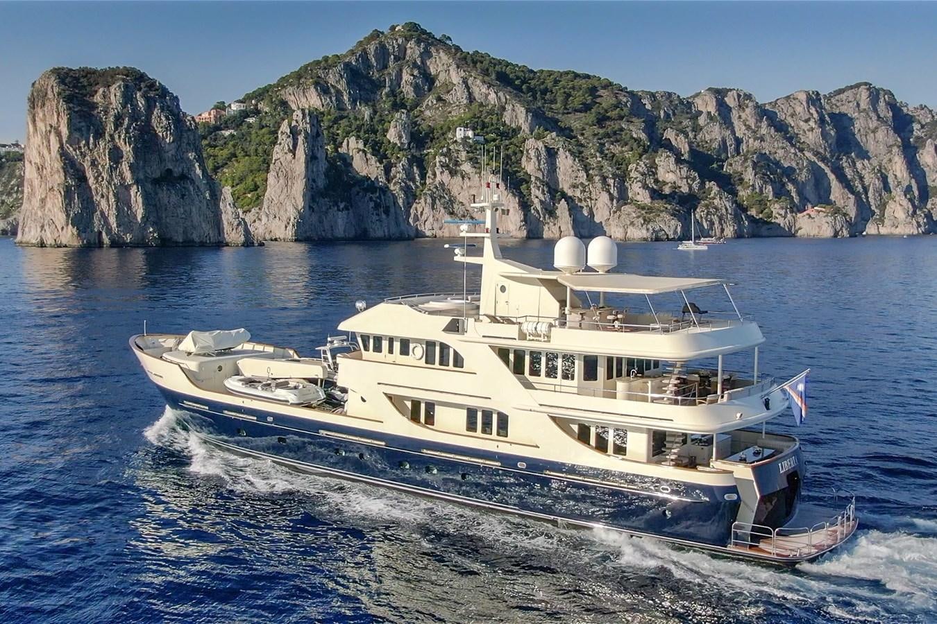 a boat on the water aboard LIBERTA Yacht for Sale