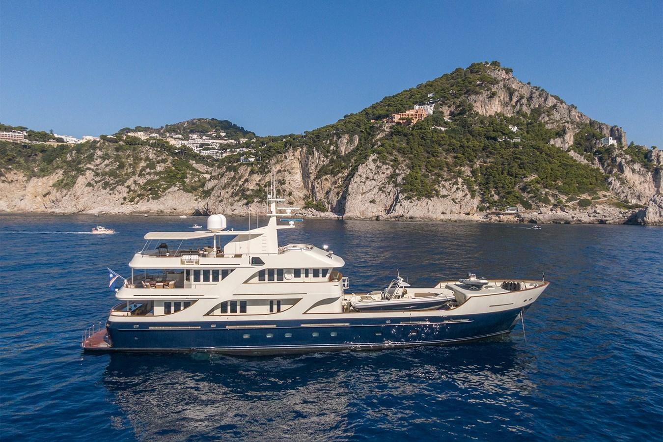 a boat on the water aboard LIBERTA Yacht for Sale