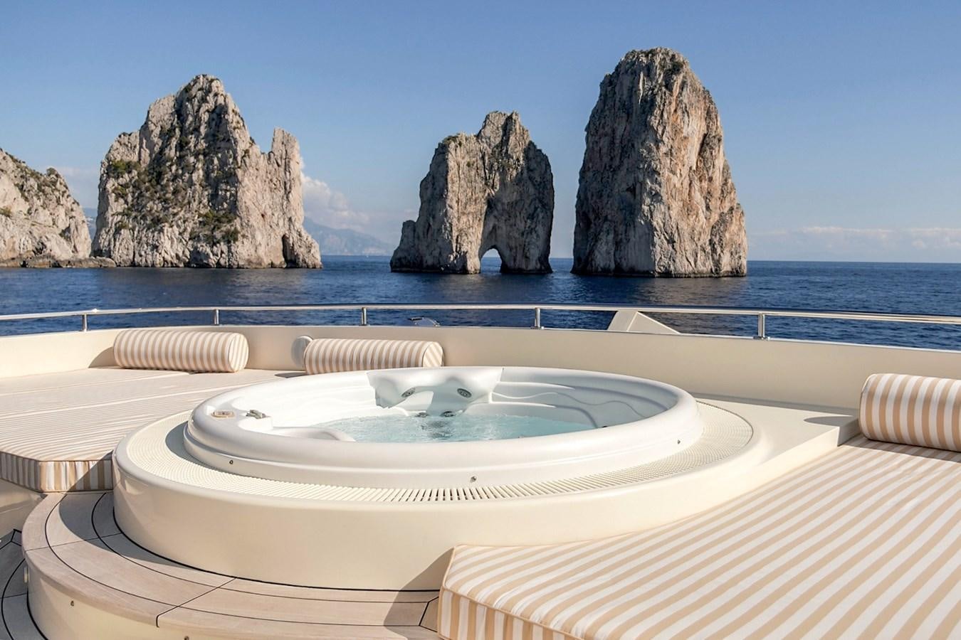 a boat in the water aboard LIBERTA Yacht for Sale