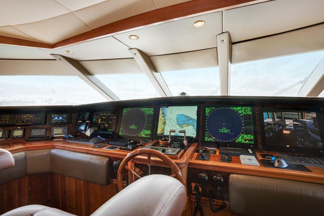 a control panel of a plane aboard TEMPTATION Yacht for Sale