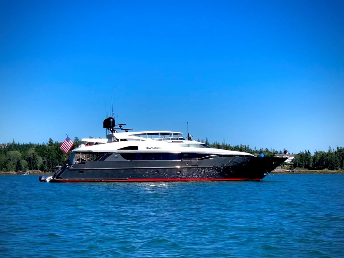 a boat on the water aboard TEMPTATION Yacht for Sale