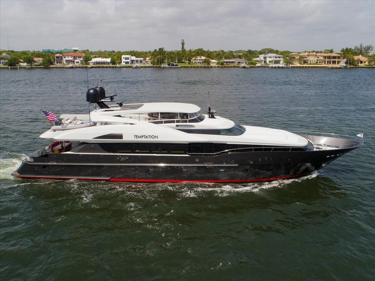 a boat on the water aboard TEMPTATION Yacht for Sale