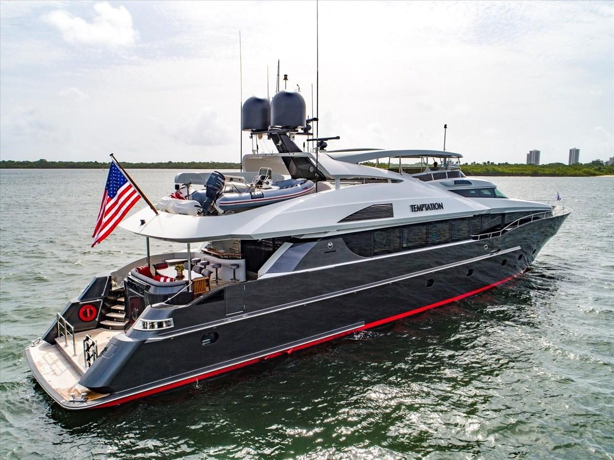 a boat on the water aboard TEMPTATION Yacht for Sale