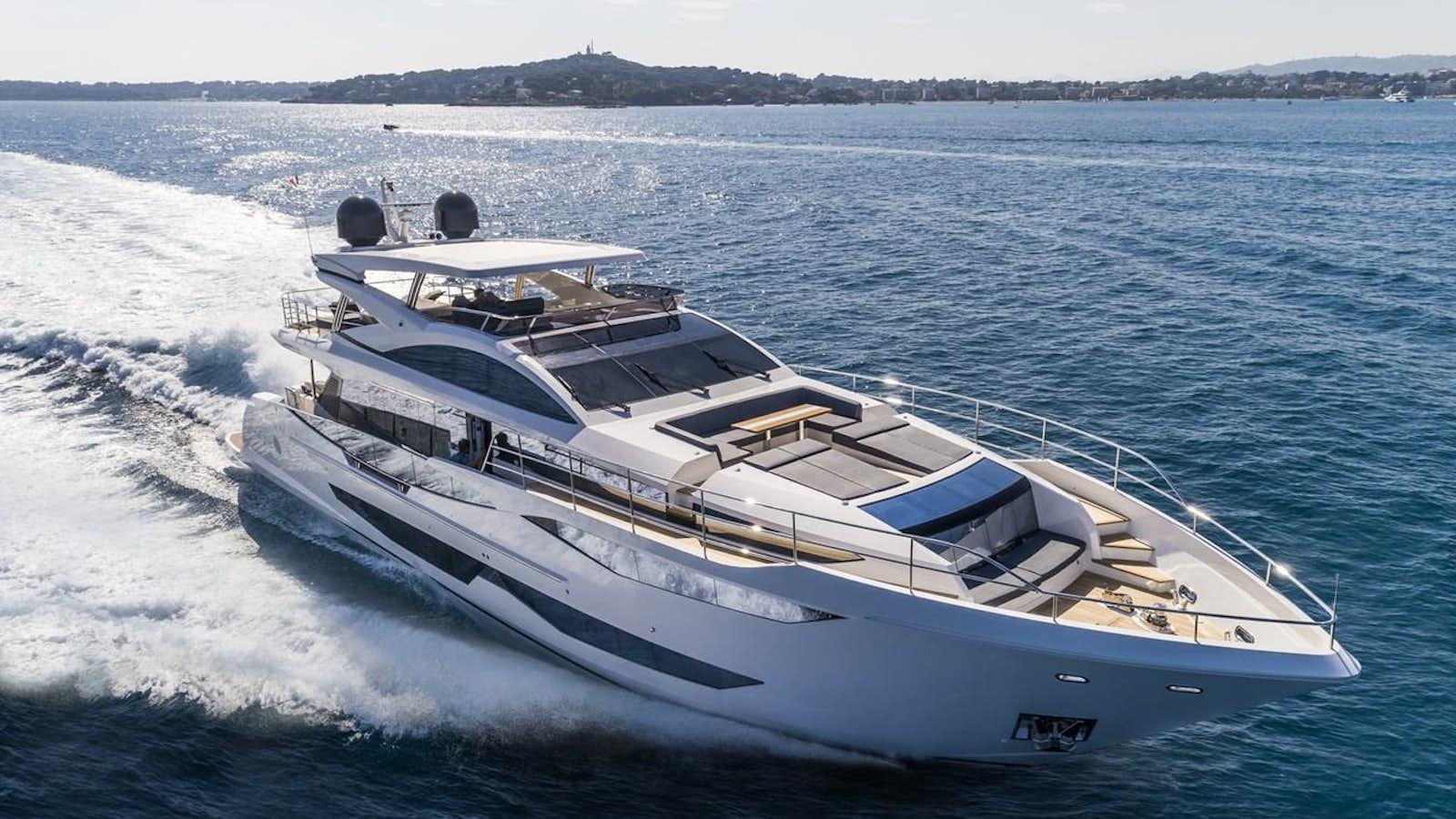 a boat on the water aboard AMIRA Yacht for Sale