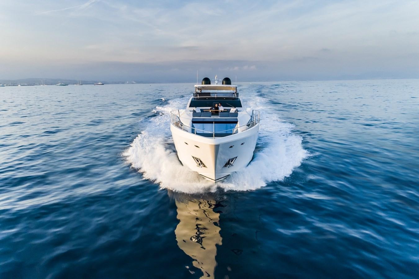 a boat on the water aboard AMIRA Yacht for Sale