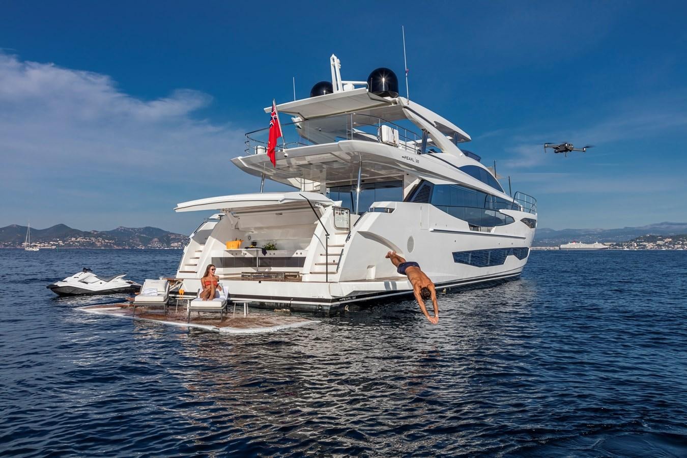 a boat on the water aboard AMIRA Yacht for Sale