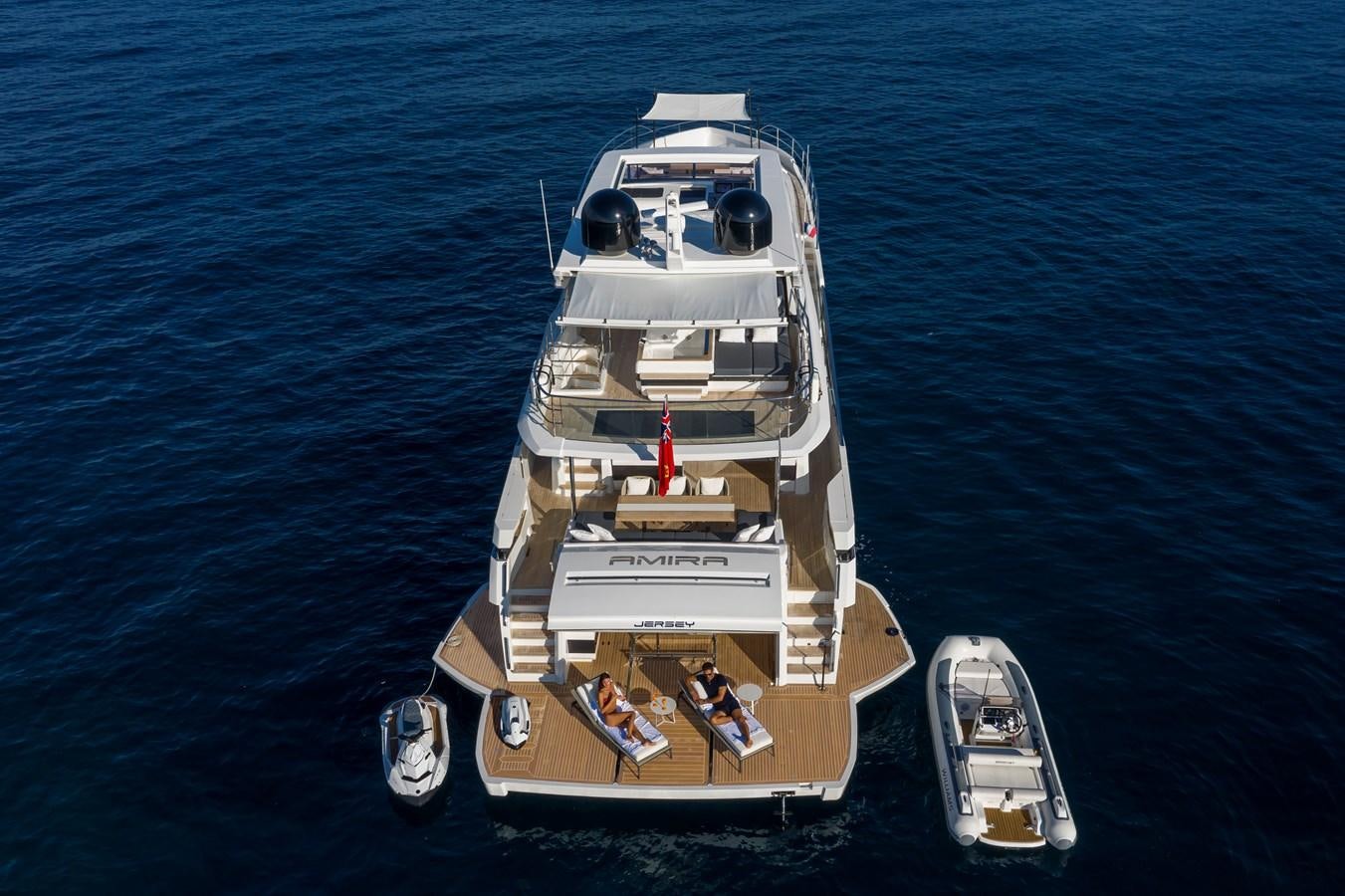 a ship on the water aboard AMIRA Yacht for Sale