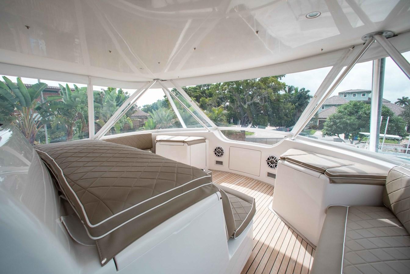 inside of a tent aboard CURIOUS GEORGE Yacht for Sale