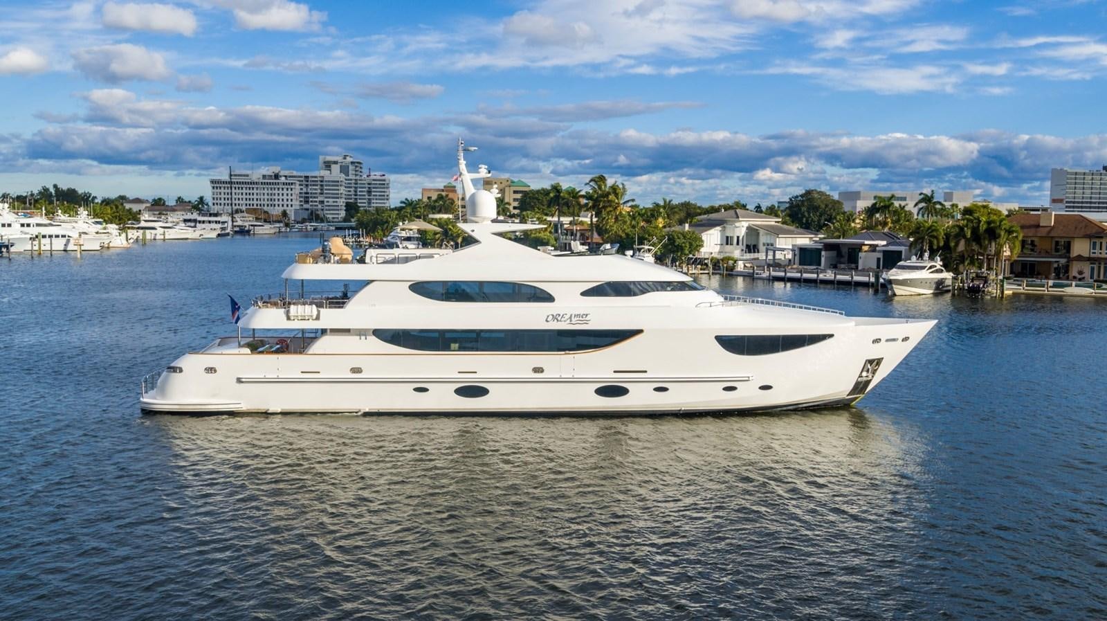 a yacht in the water aboard DREAMER Yacht for Sale