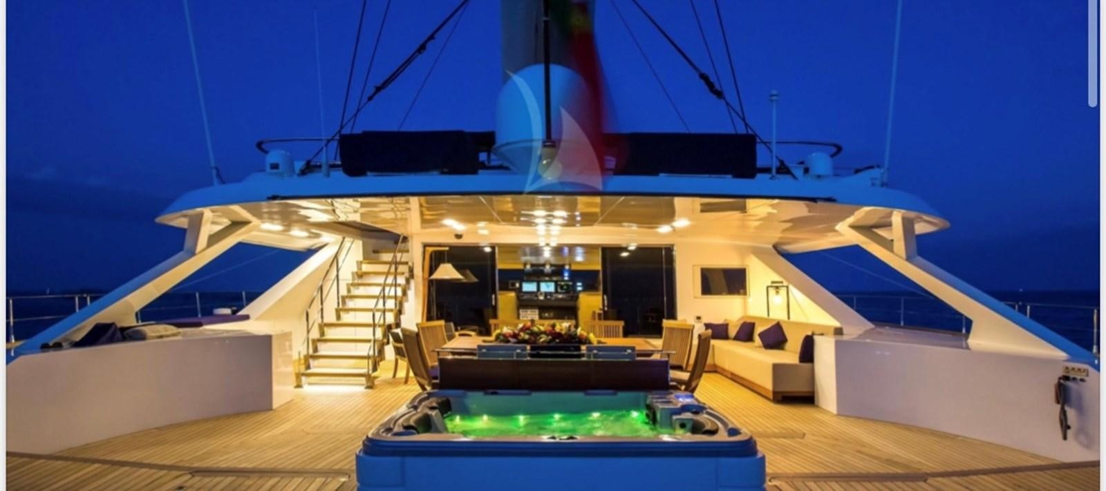 a pool in a house aboard MANTANI Yacht for Sale