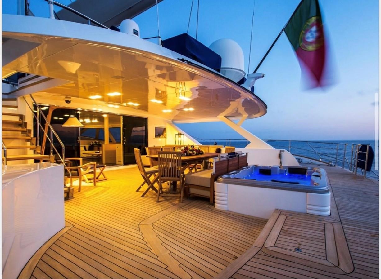 a boat on a deck aboard MANTANI Yacht for Sale
