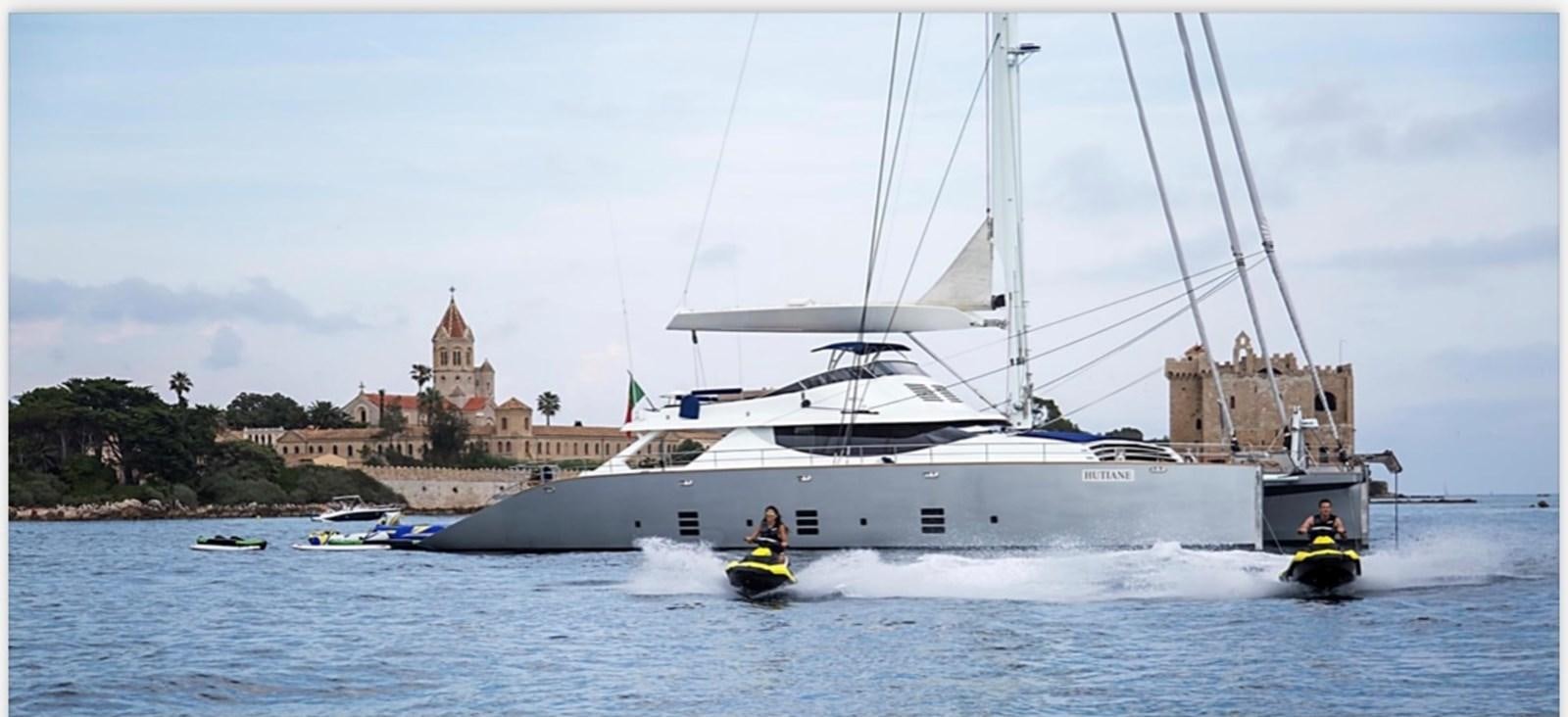 a boat on the water aboard MANTANI Yacht for Charter
