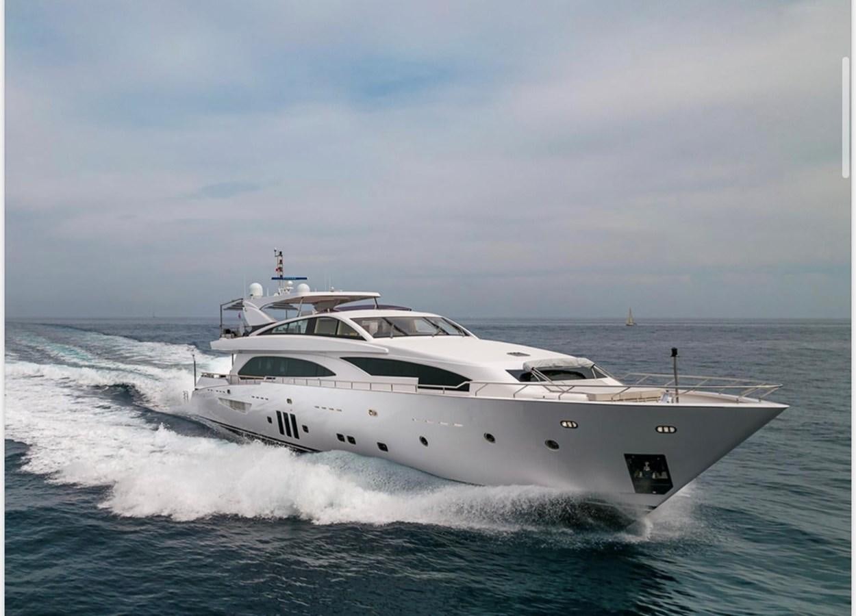 a white yacht on the water aboard MILLESIME Yacht for Charter